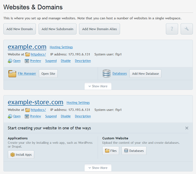 Your newly bound domain should now be on the domain list.