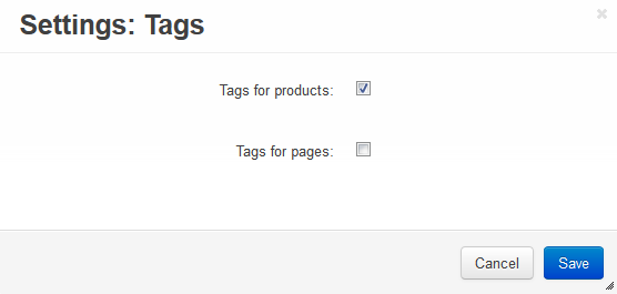 Tags add-on