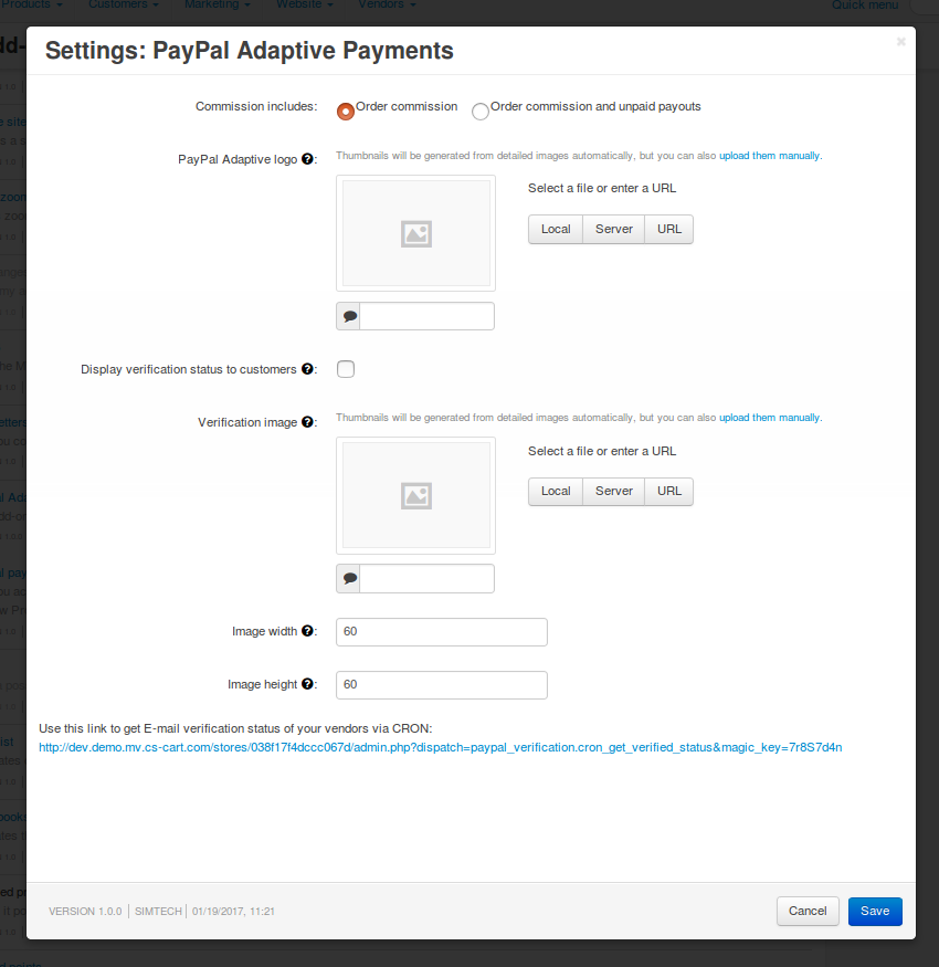 Configure PayPal Adaptive Payments.
