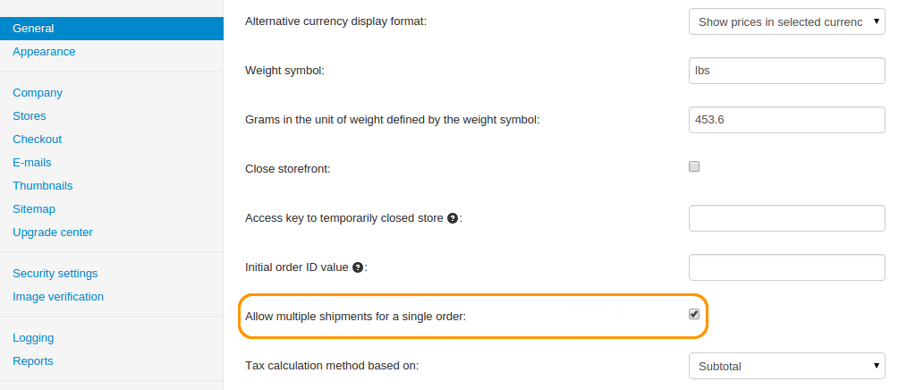 Go to the general settings and tick the checkbox to allow multiple shipments for a single order.