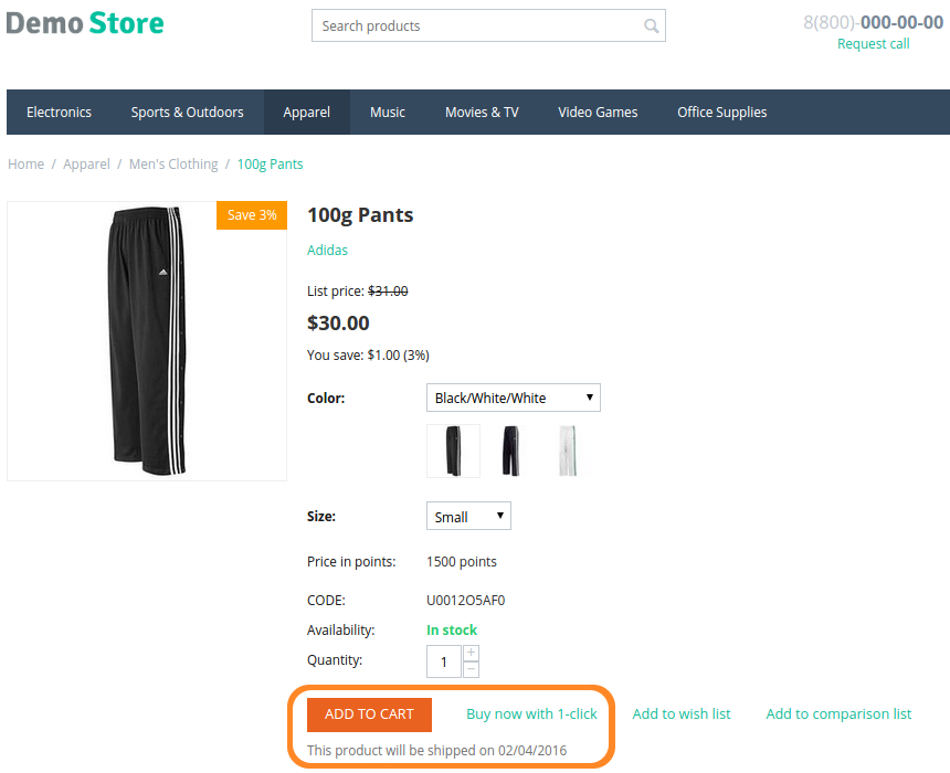 There is a message about when the product becomes available, but customers can add the product to cart.