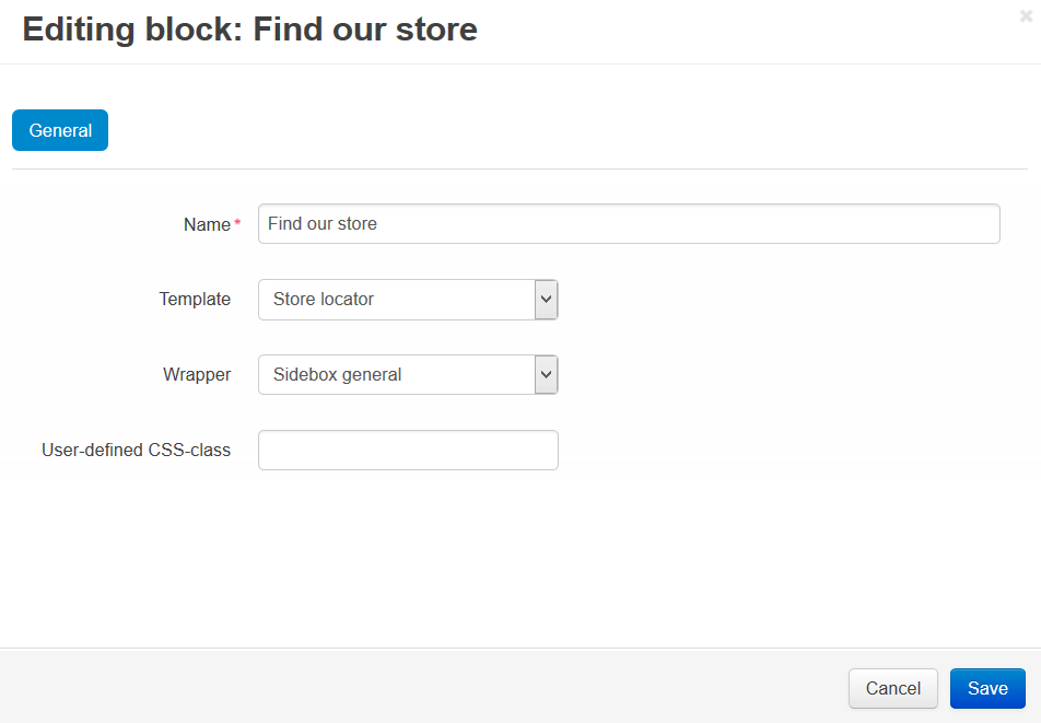 Create a Store locator block