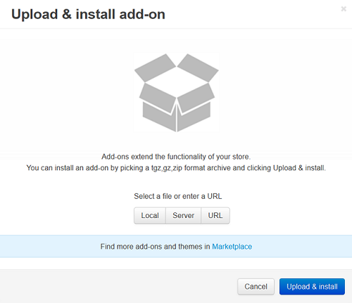 Upload an add-on