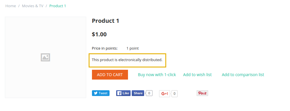A downloadable product on the storefront in CS-Cart.