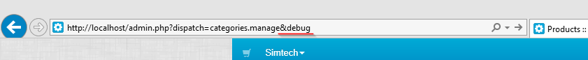 Enable debug mode with URL param
