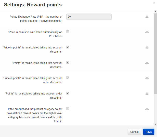 The Reward Points add-on in CS-Cart.