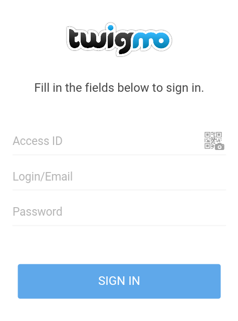 Signing in to Mobile Admin App.