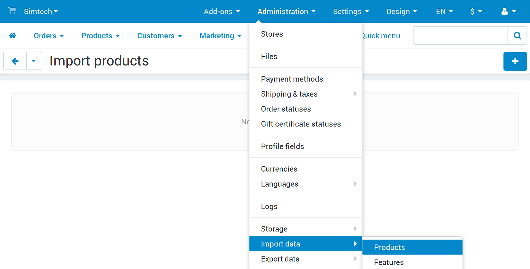 Advanced product import in CS-Cart.