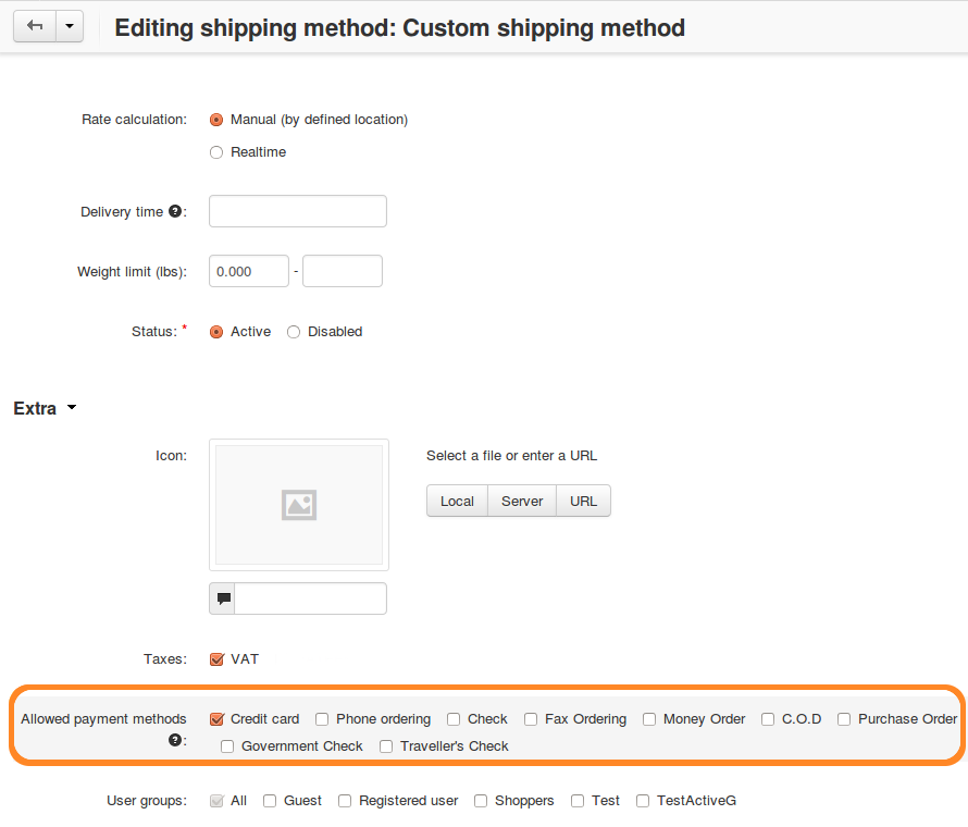 You can configure a shipping method to allow the specific payment methods only.