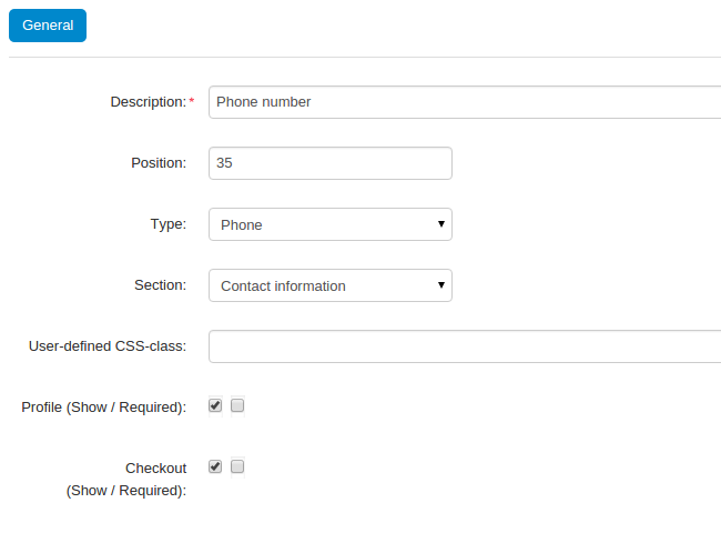 Create a new profile field for phone numbers with the Phone type.