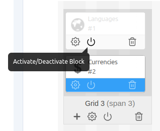 Deactivate block